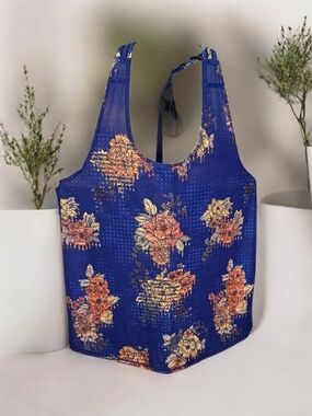 Cotton On Body Floral Bodysuit Size L Blue Sleeveless